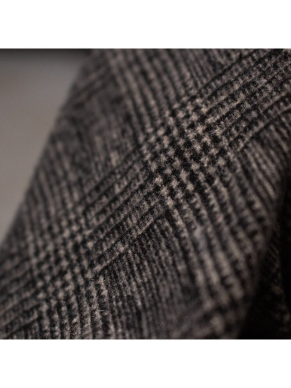 Rue Saint-Patrick Montreal Viscose Wool Tie Flannel Plaid Grey 3" - Picture 2 of 6